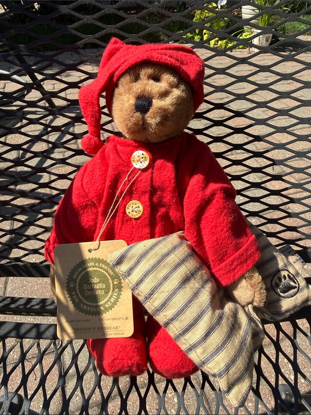 Boyds Bears “Denton P. Jodibear” Plush Bear in Pajamas NWT